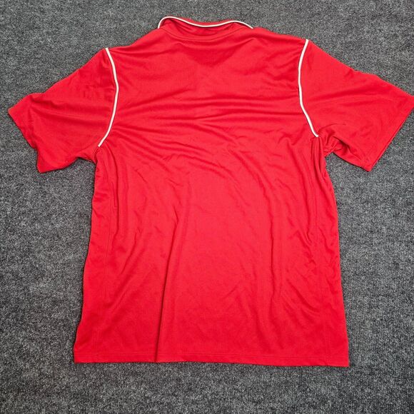Nike Dri Fit Size L Large Mens Active Polo Shirt Short Sleeve Red Golf - Picture 2 of 13